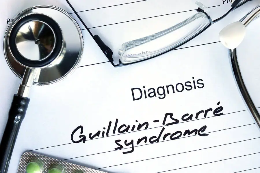 Diagnostic form with diagnosis Guillain-Barre syndrome