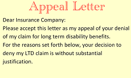 How to Write a Long Term Disability Appeal Letter